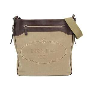 PRADA Brown Leather Shoulder Bag